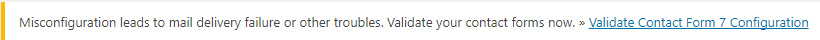 Validate Contact Form 7 Configuration